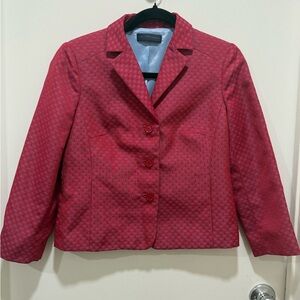 TRU TRUSSARDI Women's Red Blazer Suit Jacket  Size 42